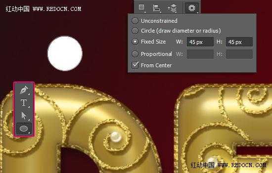 ‘Photoshop设计制作复古华丽的花纹黄金吊坠字‘