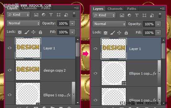 ‘Photoshop设计制作复古华丽的花纹黄金吊坠字‘