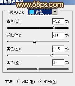 ‘Photoshop将树林美女图片调制出甜美的粉绿色效果‘