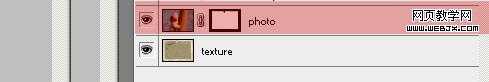 ‘photoshop利用纹理素材快速制作褪色的老照片‘