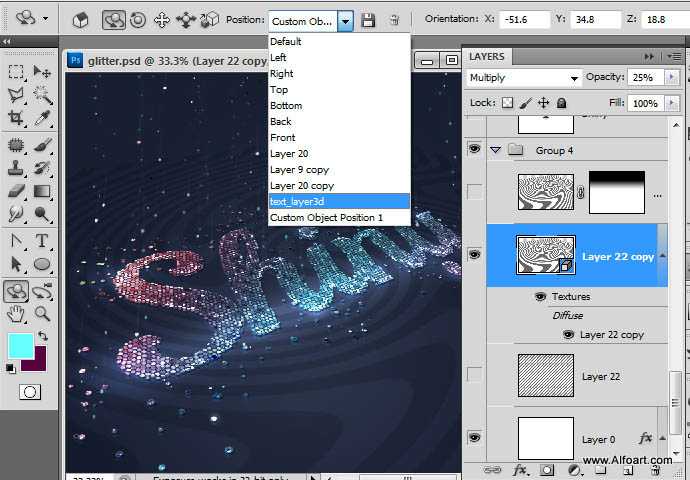 ‘Photoshop设计制作非常绚丽的彩块透视字‘