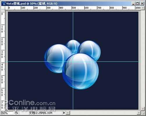 Photoshop CS3教程:制作简约Vista壁纸_脚本之家jb51.net网络转载