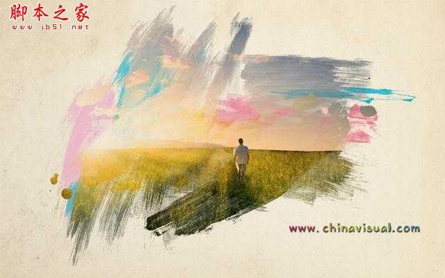 ‘photoshop利用画笔快速制作写意水彩画‘