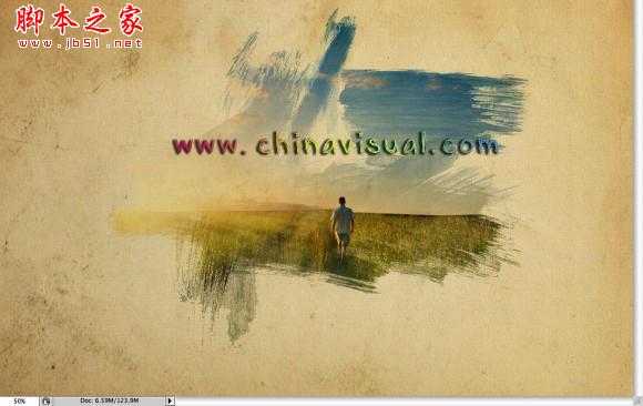‘photoshop利用画笔快速制作写意水彩画‘