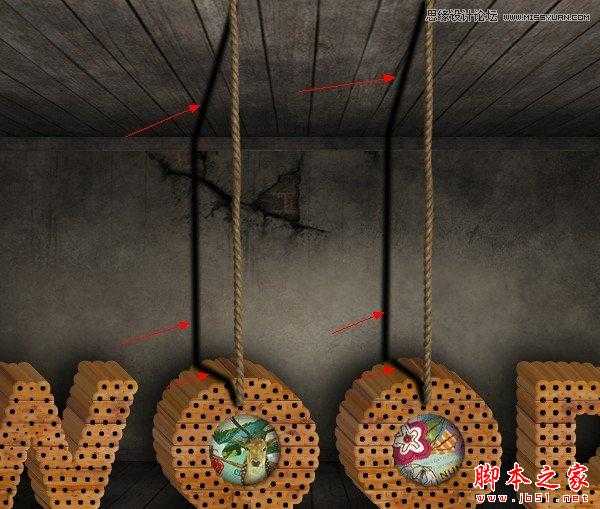 ‘Photoshop使用3D动作设计制作超酷的木纹立体字教程‘