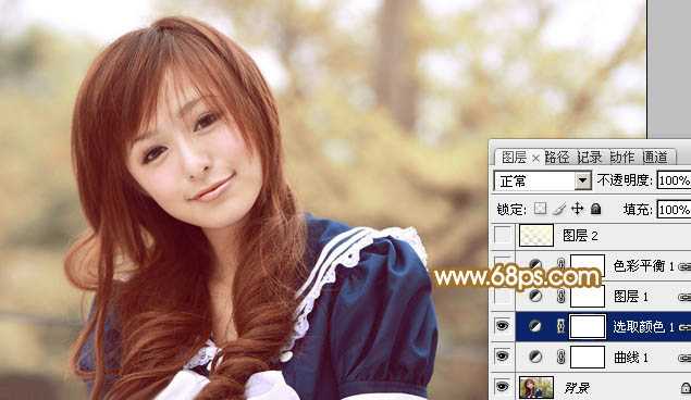‘Photoshop将逆光外景人物图片打造出唯美的淡黄色效果‘