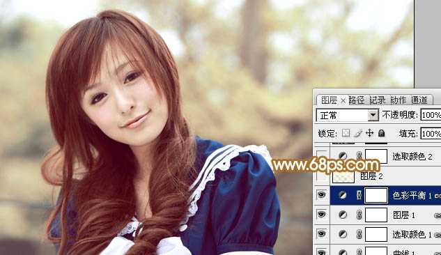 ‘Photoshop将逆光外景人物图片打造出唯美的淡黄色效果‘