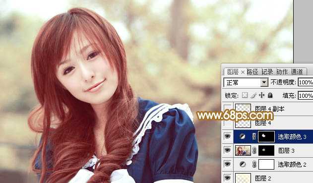 ‘Photoshop将逆光外景人物图片打造出唯美的淡黄色效果‘