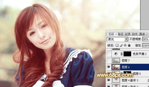 ‘Photoshop将逆光外景人物图片打造出唯美的淡黄色效果‘