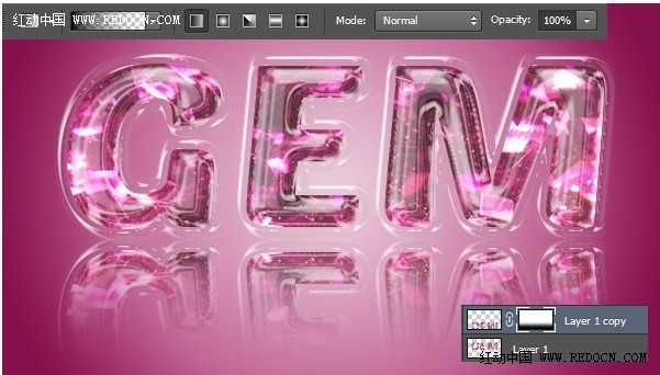 ‘Photoshop设计打造出通透泡泡紫色宝石字‘