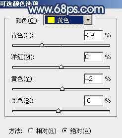 ‘Photoshop为坐树枝上的美女调制出小清新的蓝黄色‘
