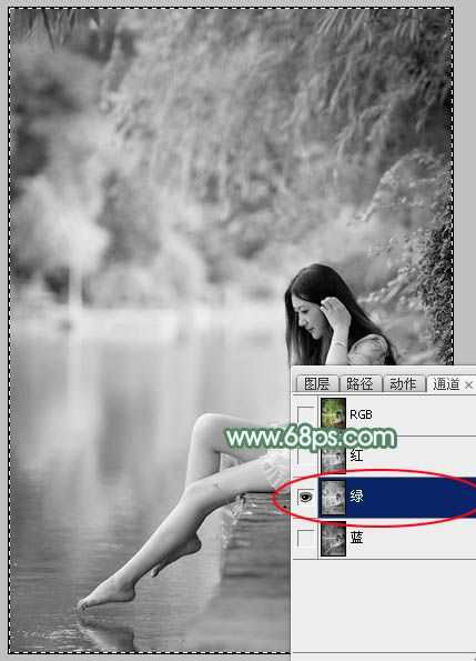 ‘Photoshop打造唯美的古典淡绿色外景人物图片‘