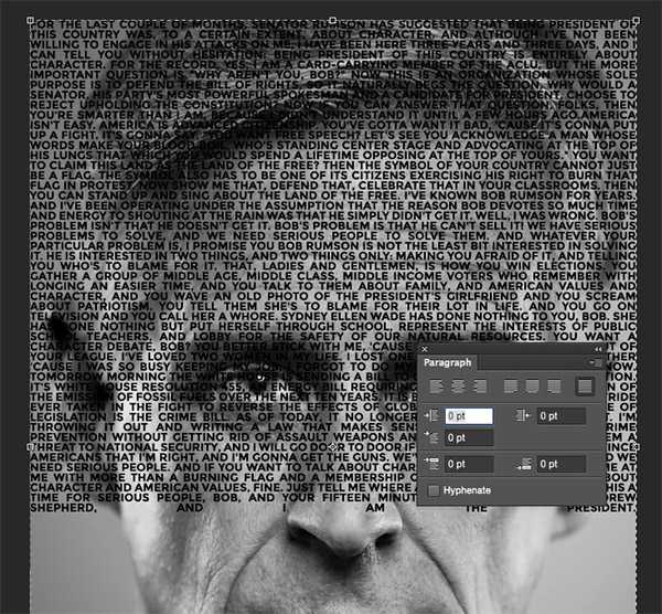 ‘photoshop利用置换滤镜快速制作密密麻麻的文字人像‘