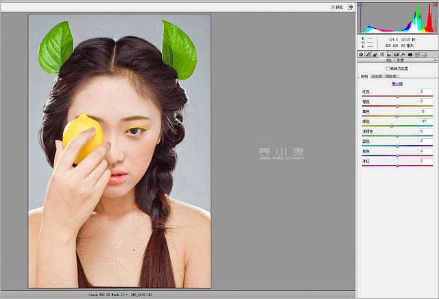 ‘CR结合PS为美女增加清新甜美的彩妆‘
