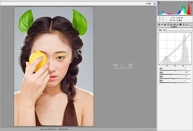 ‘CR结合PS为美女增加清新甜美的彩妆‘