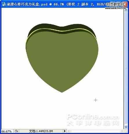 ‘PS将绘制心形浪漫的巧克力礼盒效果鼠绘教程‘