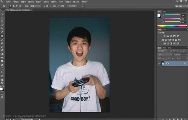 ‘Photoshop将帅哥头像转为可爱的Q版大头像‘
