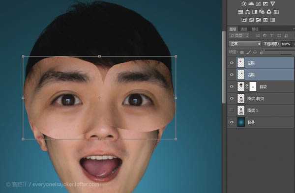 ‘Photoshop将帅哥头像转为可爱的Q版大头像‘