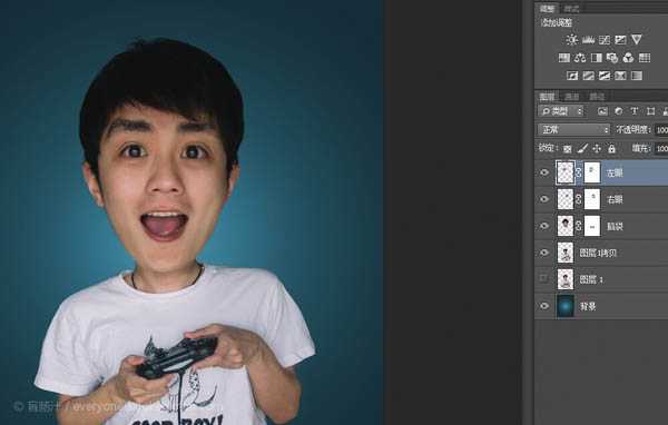 ‘Photoshop将帅哥头像转为可爱的Q版大头像‘