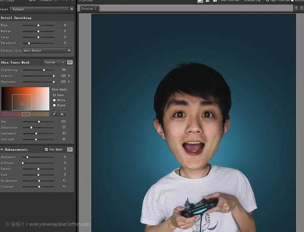 ‘Photoshop将帅哥头像转为可爱的Q版大头像‘