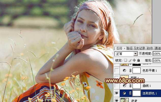 ‘Photoshop将外景图片调成柔和的橙绿色‘