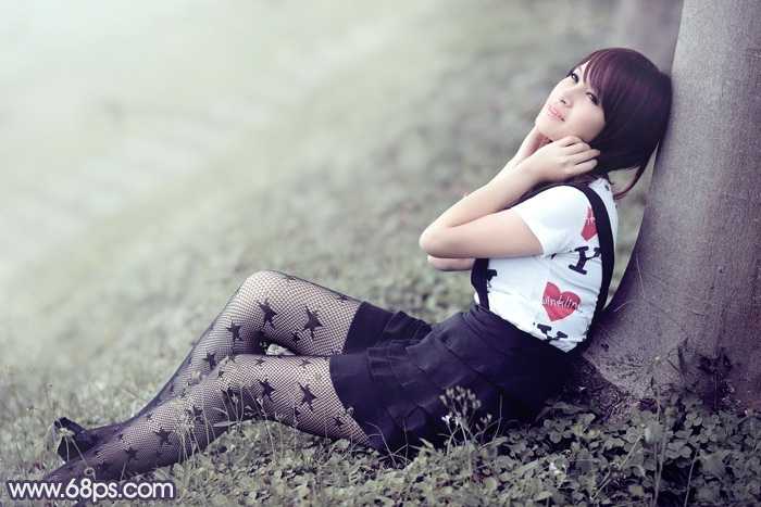 ‘Photoshop为美女图片打造淡美的中性蓝绿色‘