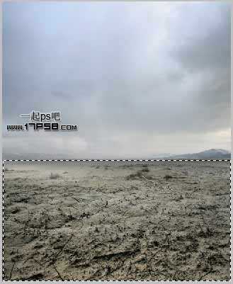 ‘photoshop合成抽象魔幻的沙漠暴风雨场景‘