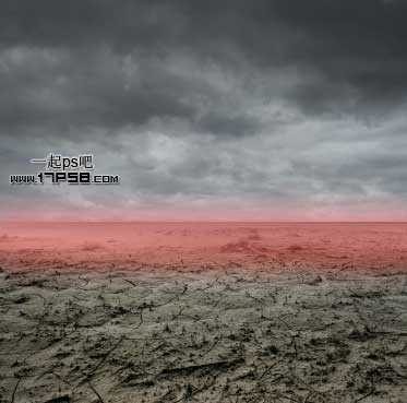 ‘photoshop合成抽象魔幻的沙漠暴风雨场景‘