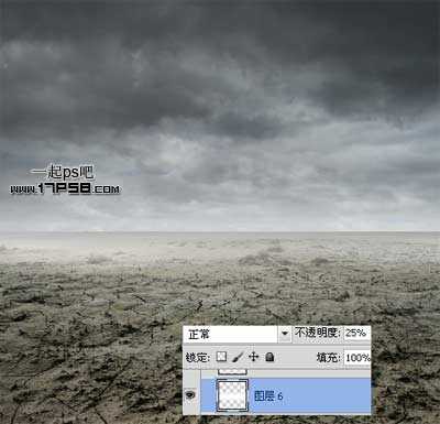 ‘photoshop合成抽象魔幻的沙漠暴风雨场景‘