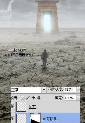‘photoshop合成抽象魔幻的沙漠暴风雨场景‘