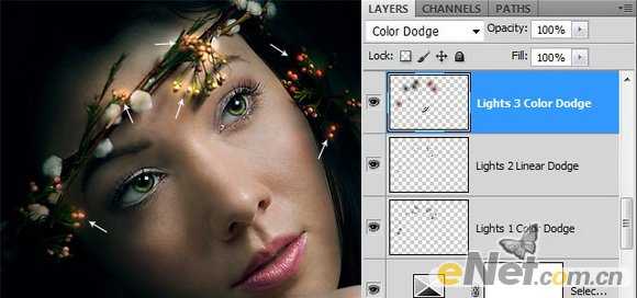 ‘PhotoShop将美女照片制作出梦幻荧光画面效果‘