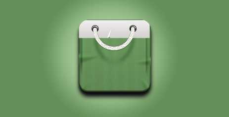 ‘PS绘制精致的抹茶绿购物袋图标‘