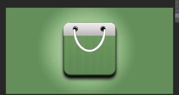 ‘PS绘制精致的抹茶绿购物袋图标‘