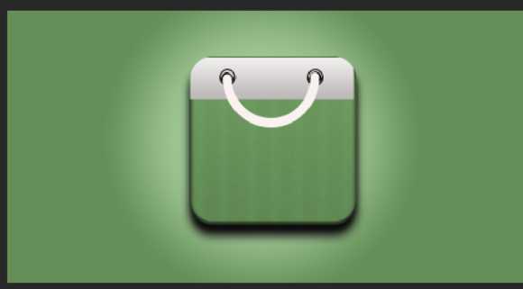 ‘PS绘制精致的抹茶绿购物袋图标‘