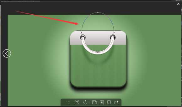 ‘PS绘制精致的抹茶绿购物袋图标‘