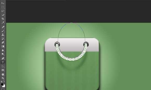 ‘PS绘制精致的抹茶绿购物袋图标‘