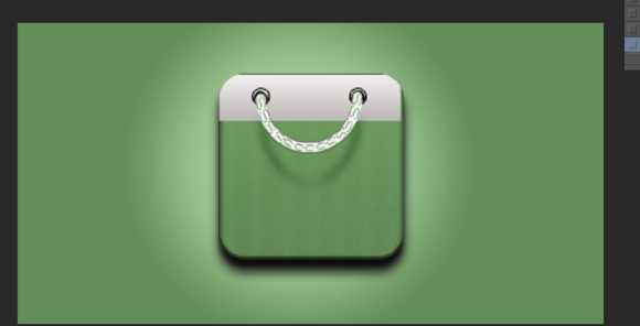 ‘PS绘制精致的抹茶绿购物袋图标‘