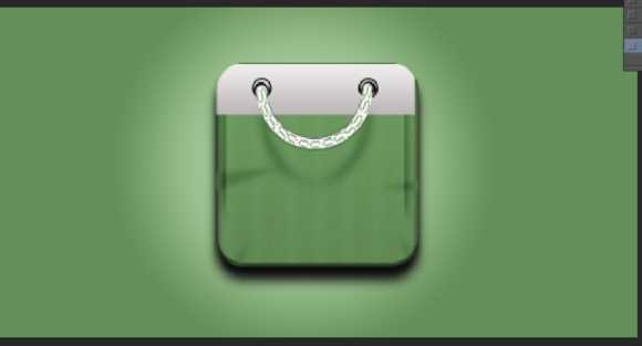 ‘PS绘制精致的抹茶绿购物袋图标‘