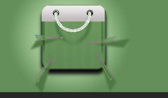 ‘PS绘制精致的抹茶绿购物袋图标‘