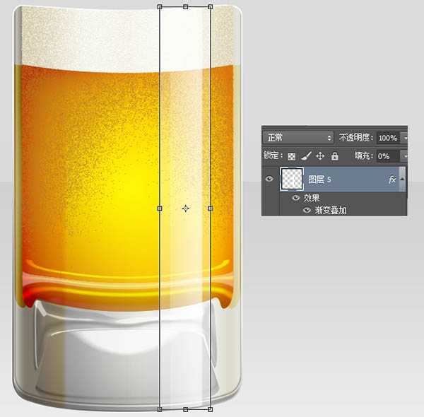 ‘Photoshop制作一杯溢出泡沫的啤酒杯‘
