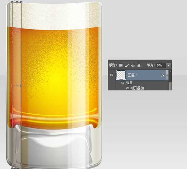 ‘Photoshop制作一杯溢出泡沫的啤酒杯‘