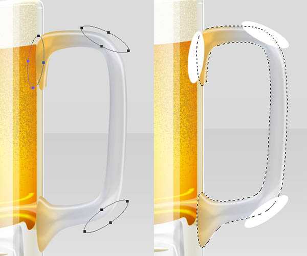 ‘Photoshop制作一杯溢出泡沫的啤酒杯‘