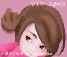 ‘photoshop鼠绘可爱的围红围巾的小女孩‘
