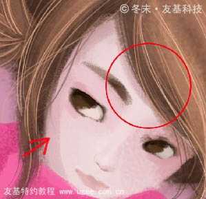 ‘photoshop鼠绘可爱的围红围巾的小女孩‘