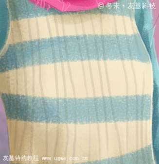 ‘photoshop鼠绘可爱的围红围巾的小女孩‘