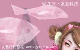 ‘photoshop鼠绘可爱的围红围巾的小女孩‘