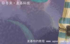 ‘photoshop鼠绘可爱的围红围巾的小女孩‘