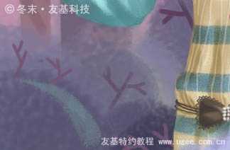 ‘photoshop鼠绘可爱的围红围巾的小女孩‘