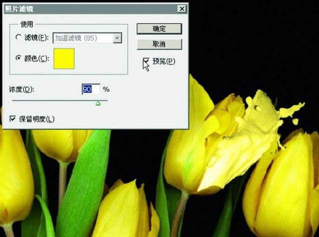 ‘photoshop合成动感的喷溅郁金香教程‘