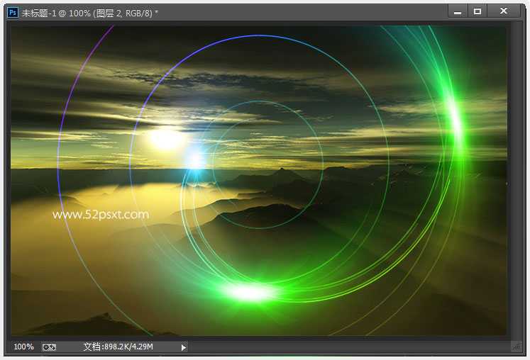 ‘Photoshop利用滤镜和图层混合样式制作高光光圈‘
